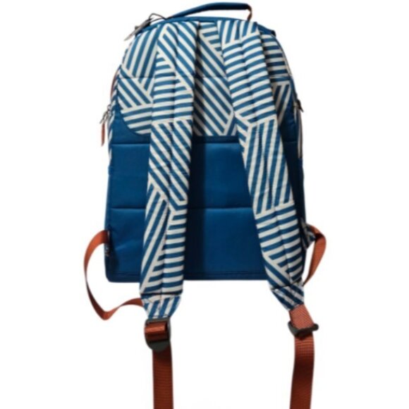 CleverMade Insulated 18 Can Leakproof Blue Stripe Cooler Backpack  - NWT - Picture 2 of 11